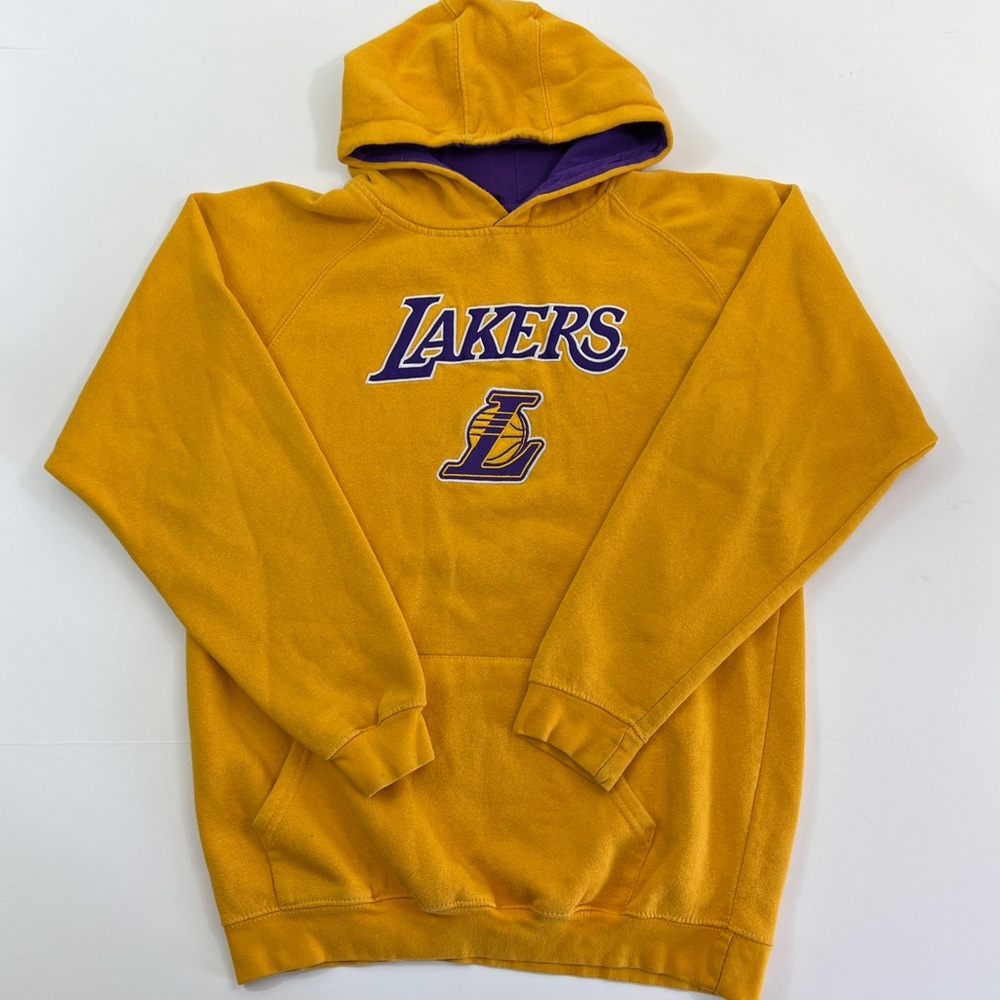 Adidas Los Angeles Lakers yellow youth hoodie size XL